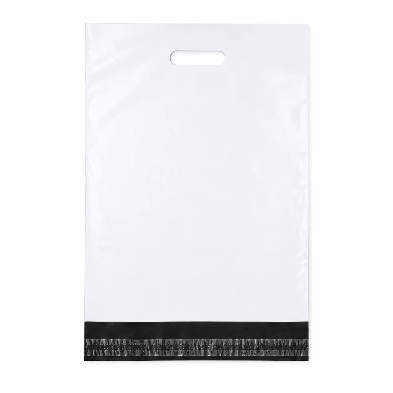 White Handled Courier Bag 28x49 cm - Carry Handle Bag available from Lanka Poly Packs